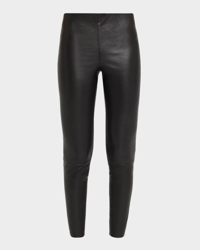 Lennox Mid-Rise Leather Leggings